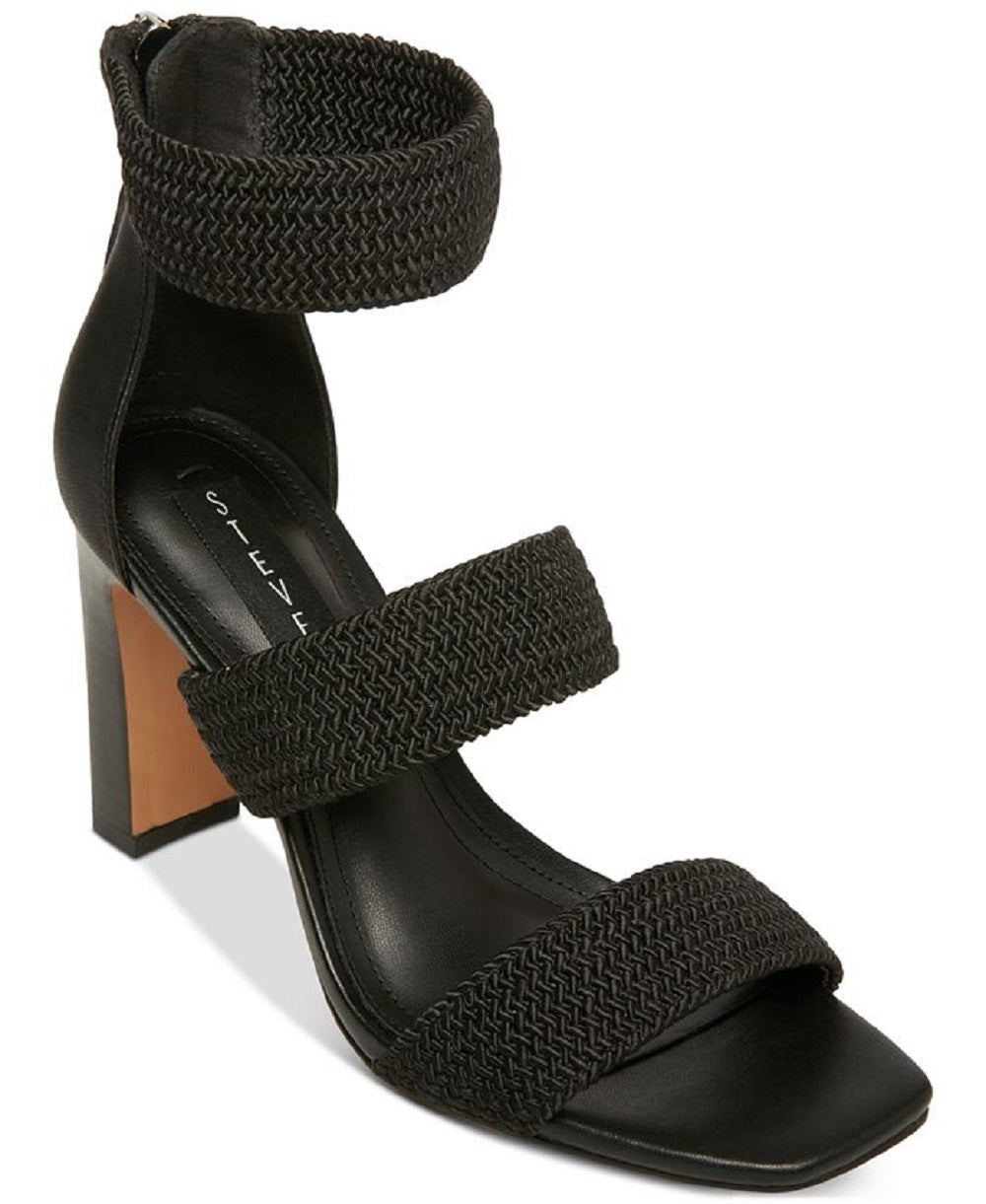 Steve Madden Salto Social Feminino Jelly Leather Tecido Preto Tamanho 9,5