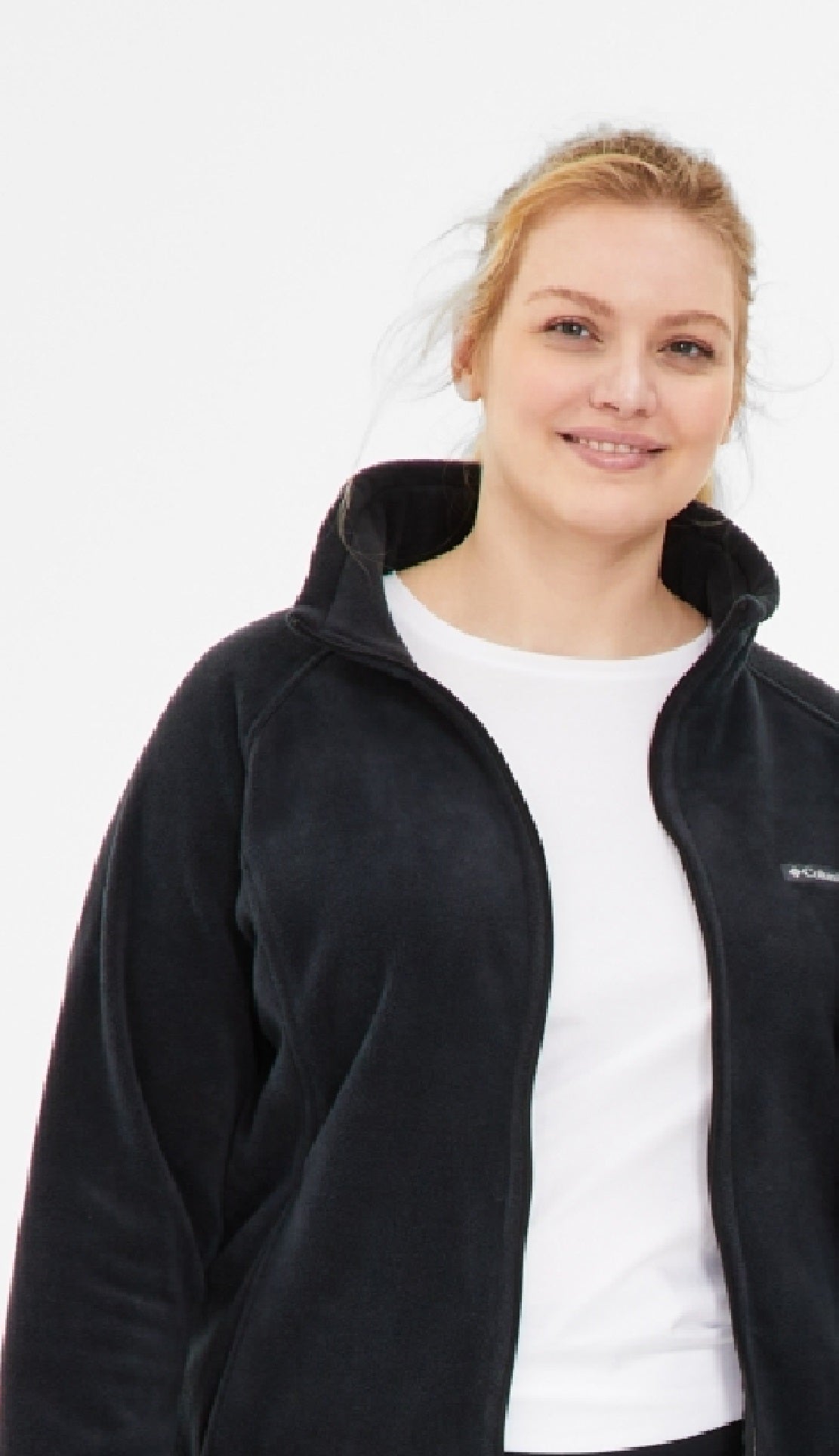 Jaqueta Columbia Benton Springs Fleece Feminina Preta Tamanho Grande