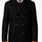 Casaco Ralph Lauren Masculino de Lã Mescla Trespassado, Preto, Tamanho 36
