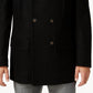 Casaco Ralph Lauren Masculino de Lã Mescla Trespassado, Preto, Tamanho 36