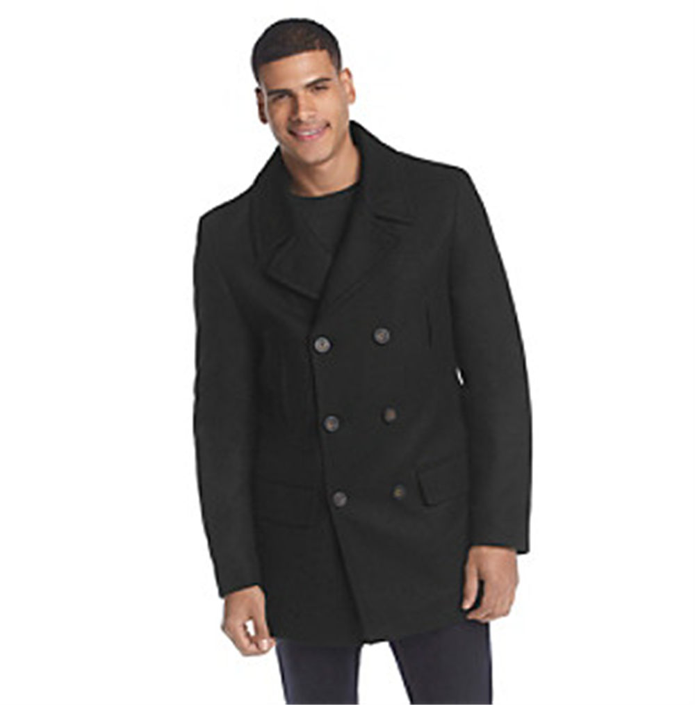 Ralph Lauren Casaco de lã masculino preto tamanho 42