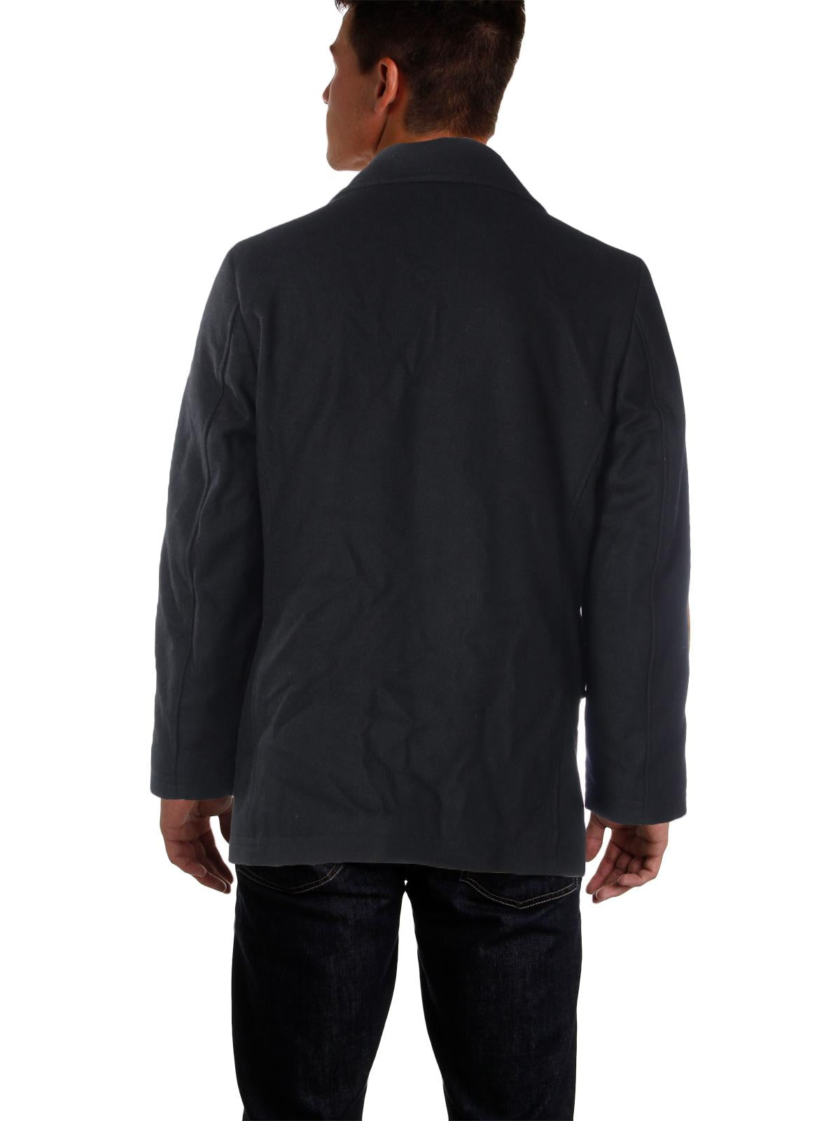 Casaco Ralph Lauren Masculino de Lã Mescla Trespassado, Preto, Tamanho 44