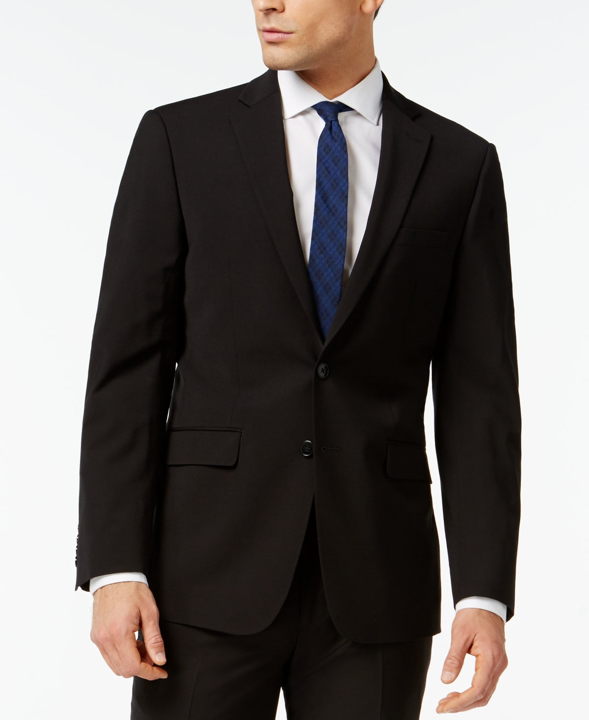 Calvin Klein Infinite Stretch Solid Slim Fit Terno Masculino Preto Tamanho 38