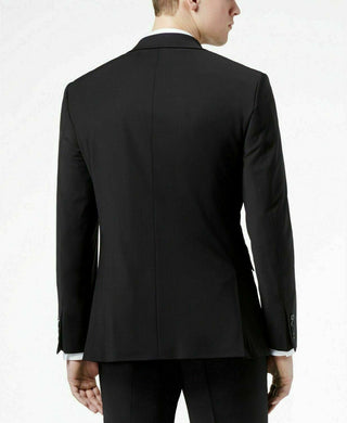Calvin Klein Jaqueta Masculina Slim Fit Stretch Solid Preta Tamanho 44