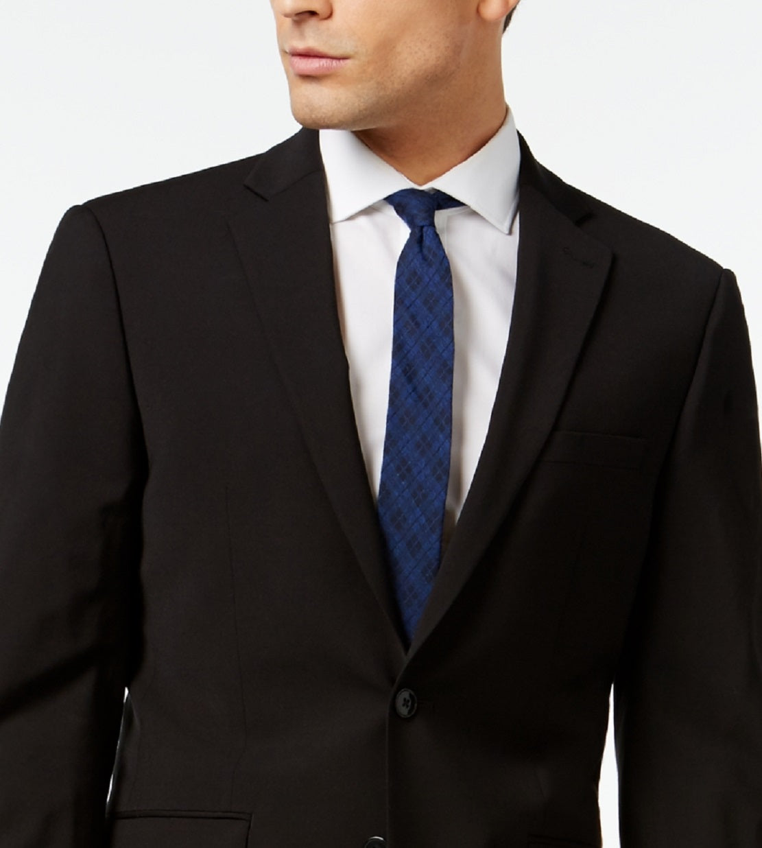 Calvin Klein Infinite Stretch Solid Slim Fit Terno Masculino Preto Tamanho 48