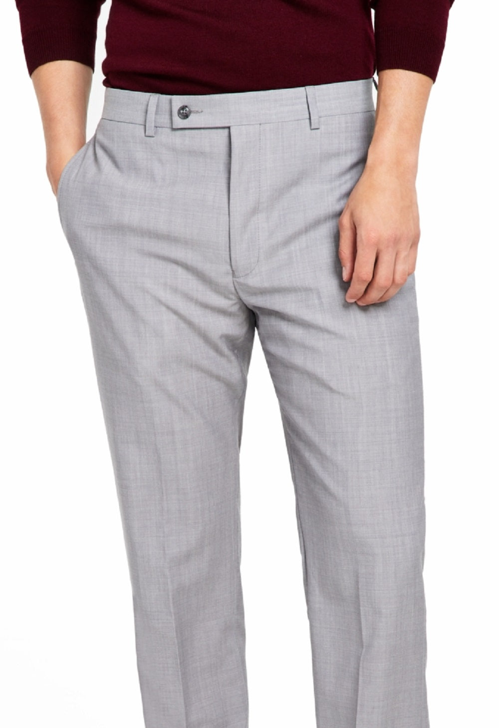 Calça Calvin Klein Masculina Infinite Stretch Solid Slim Fit Cinza Tamanho 32X30