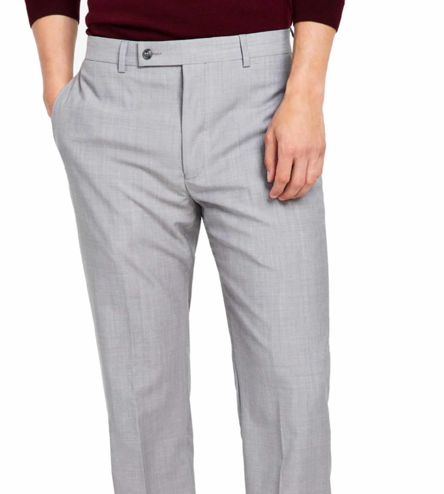 Calça Calvin Klein Masculina Infinite Stretch Solid Slim Fit Cinza Tamanho 34X32