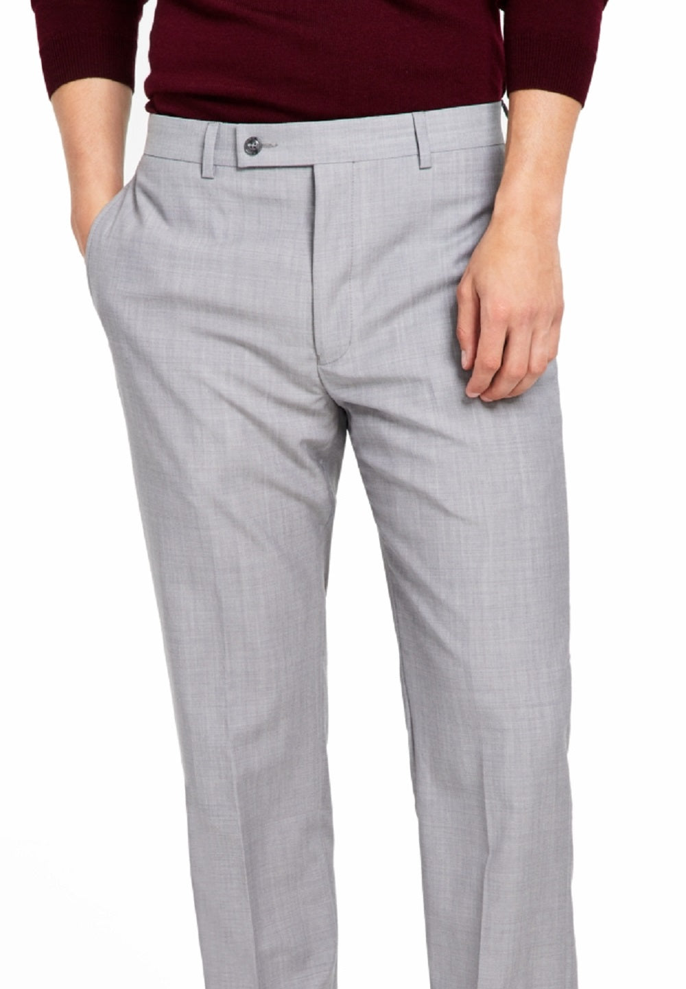 Calça Calvin Klein Masculina Infinite Stretch Solid Slim Fit Cinza Tamanho 36x30