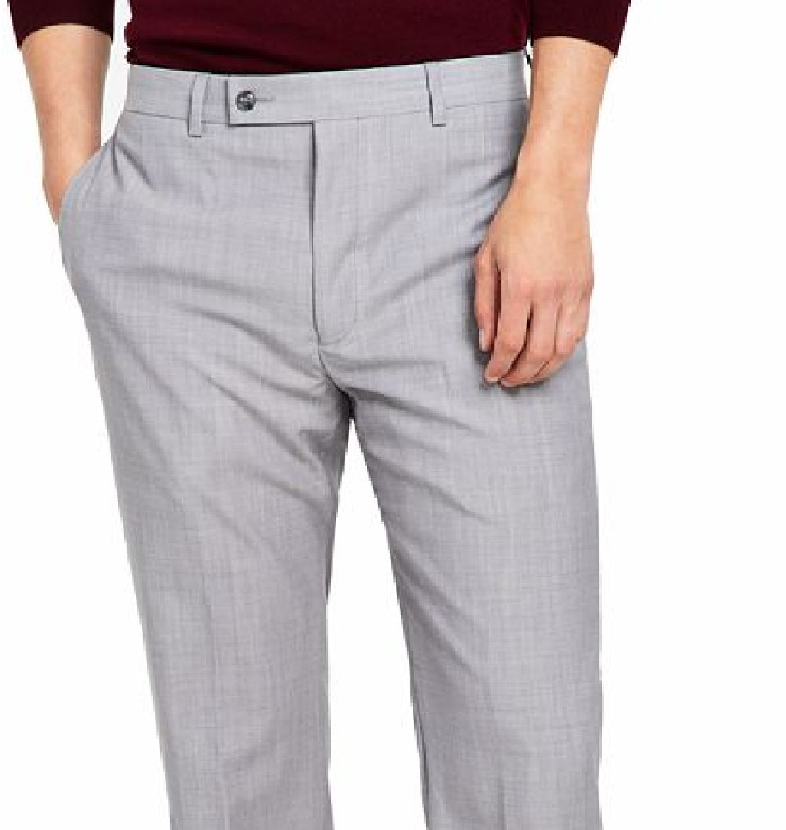 Calça Calvin Klein Masculina Infinite Stretch Solid Slim Fit Cinza Tamanho 38X32