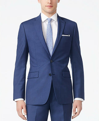 Calvin Klein Infinite Stretch Solid Slim Fit Terno Masculino Azul Tamanho 42
