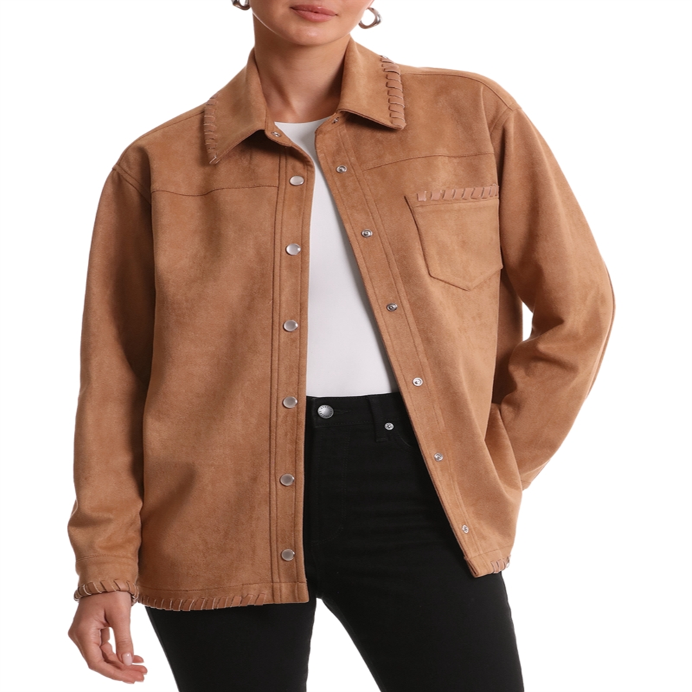 Bagatelle Camurça Artificial Shacket Camelo