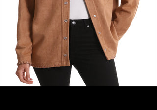 Bagatelle Camurça Artificial Shacket Camelo