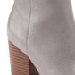 Botas femininas Lucca Lane Kana Leather bico redondo cano médio cinza tamanho 8
