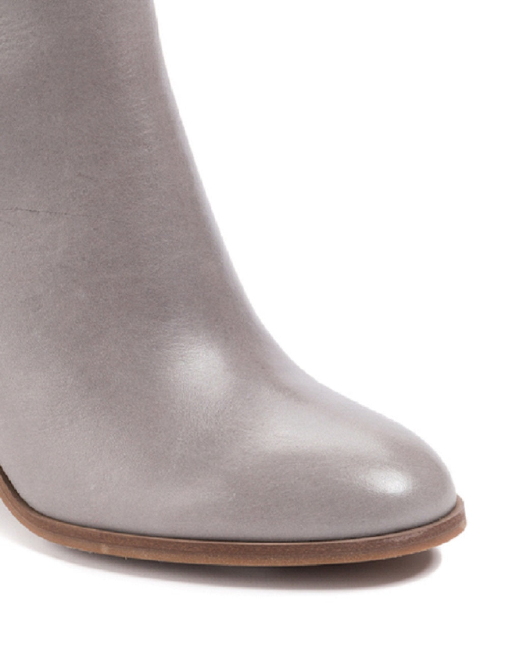 Botas femininas Lucca Lane Kana Leather bico redondo cano médio cinza tamanho 8