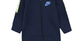 Macacão Nike Baby Boy Futura Taping Manga Longa com Capuz Azul Tamanho 3MOS