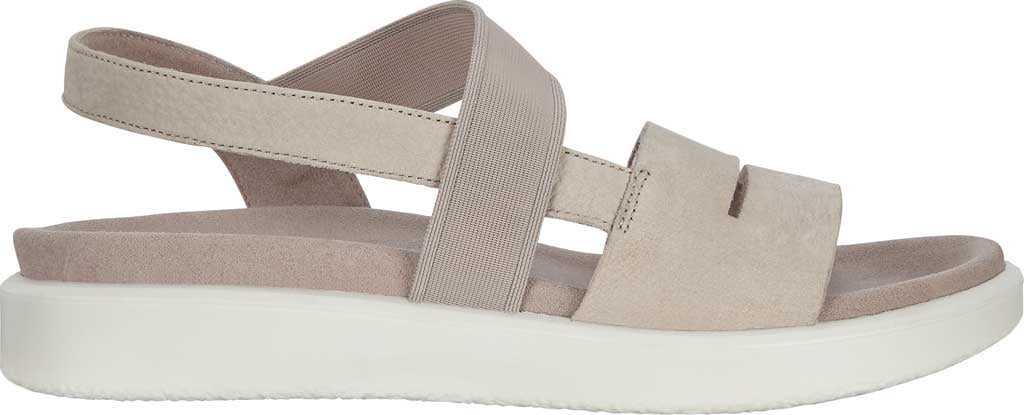 Sandália Rasteira ECCO Yuma Feminina em Nubuck Cinza - Tamanho Específico