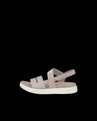 Sandália Rasteira ECCO Yuma Feminina em Nubuck Cinza - Tamanho Específico