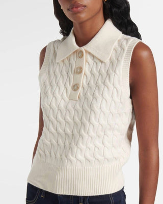 Frame - Cable Polo Wool Sweater Vest