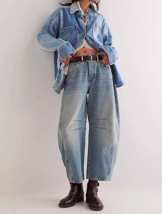 Free People - Calça Jeans Good Luck de Cintura Média
