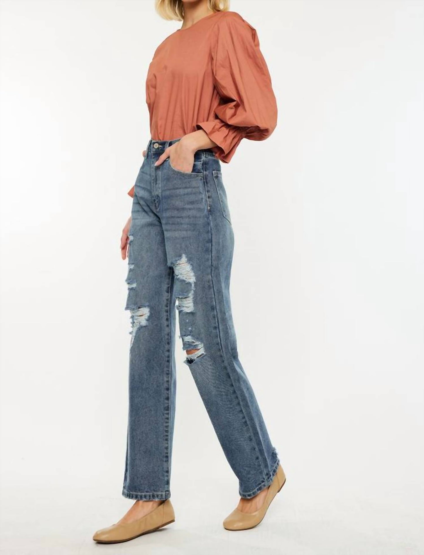 Kancan - Stephanie Ultra High Rise 90's Boyfriend Jeans