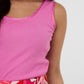 Esqualo - Women's Rib Satin Finish Singlet Tank Top