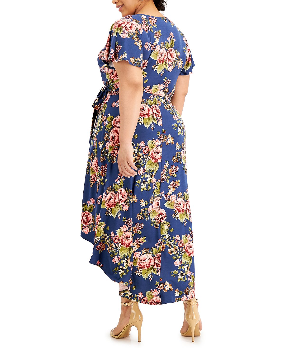 Vestido BCX Feminino Trendy Plus High Low Azul Tamanho 2X