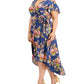 Vestido BCX Feminino Trendy Plus High Low Azul Tamanho 2X