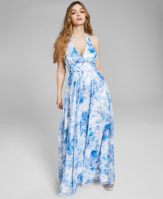 Vestido de malha estampado BCX Junior Azul Tamanho 9