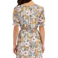 Vestido evasê com cintura franzida estampado BCX Junior, tamanho XX-G, verde