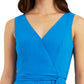 Vestido envelope falso com babados e bainha azul BCX Junior, tamanho extragrande