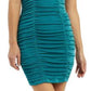 Vestido justo com ombros de fora franzidos BCX Junior Azul Tamanho Grande