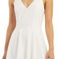 Vestido BCX Junior com acabamento em renda e ajuste evasê, branco, tamanho 1