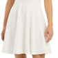 Vestido BCX Junior com acabamento em renda e ajuste evasê, branco, tamanho 13