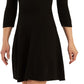 Vestido suéter estampado BCX Junior com ajuste evasê, preto, tamanho extragrande