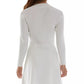 Vestido suéter de manga comprida com detalhe de botão BCX Junior, branco, tamanho X-S
