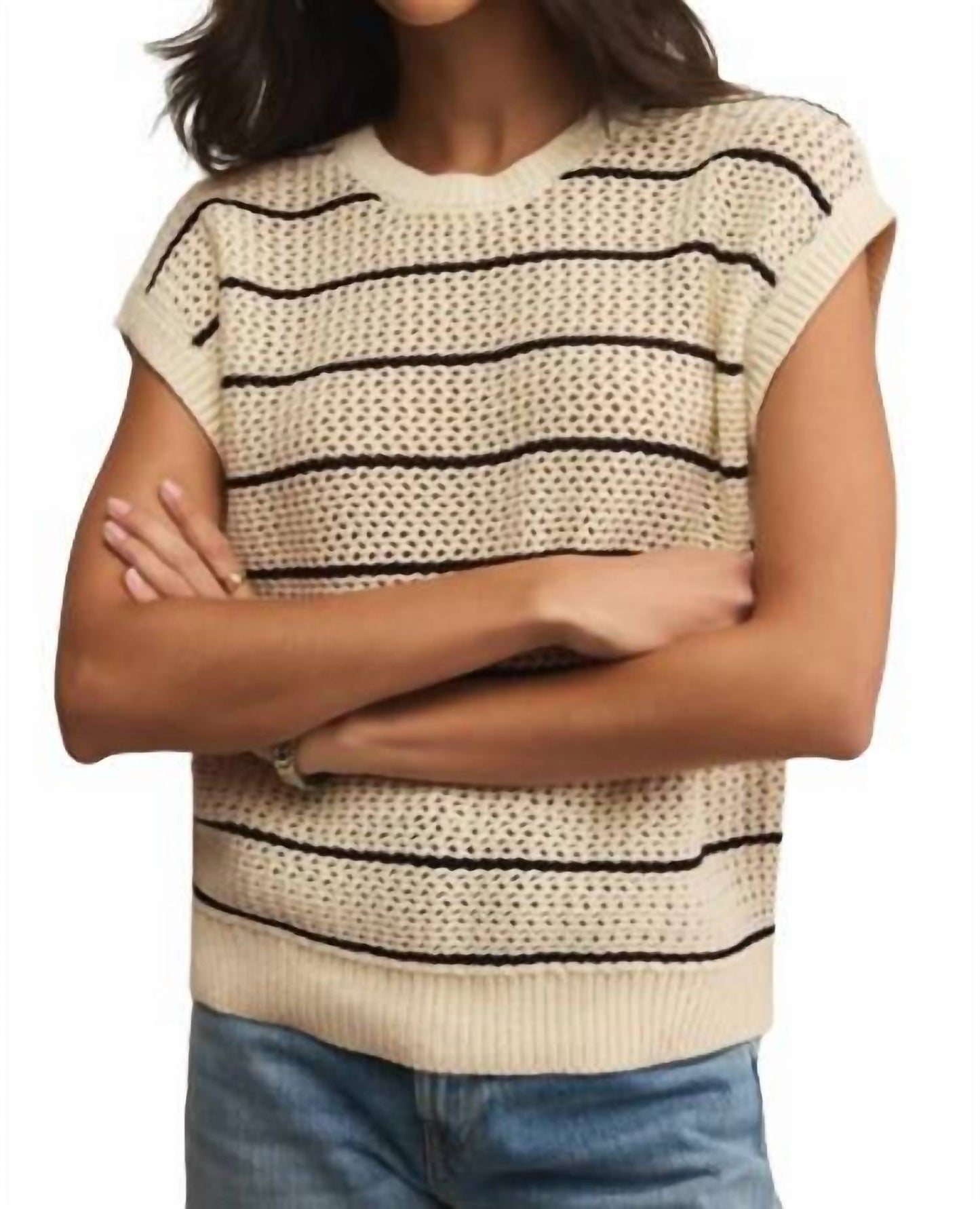 Z Supply - Ines Striped Crochet Sweater