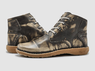 Kcr Group - Botas femininas de couro com zíper estilo antigo