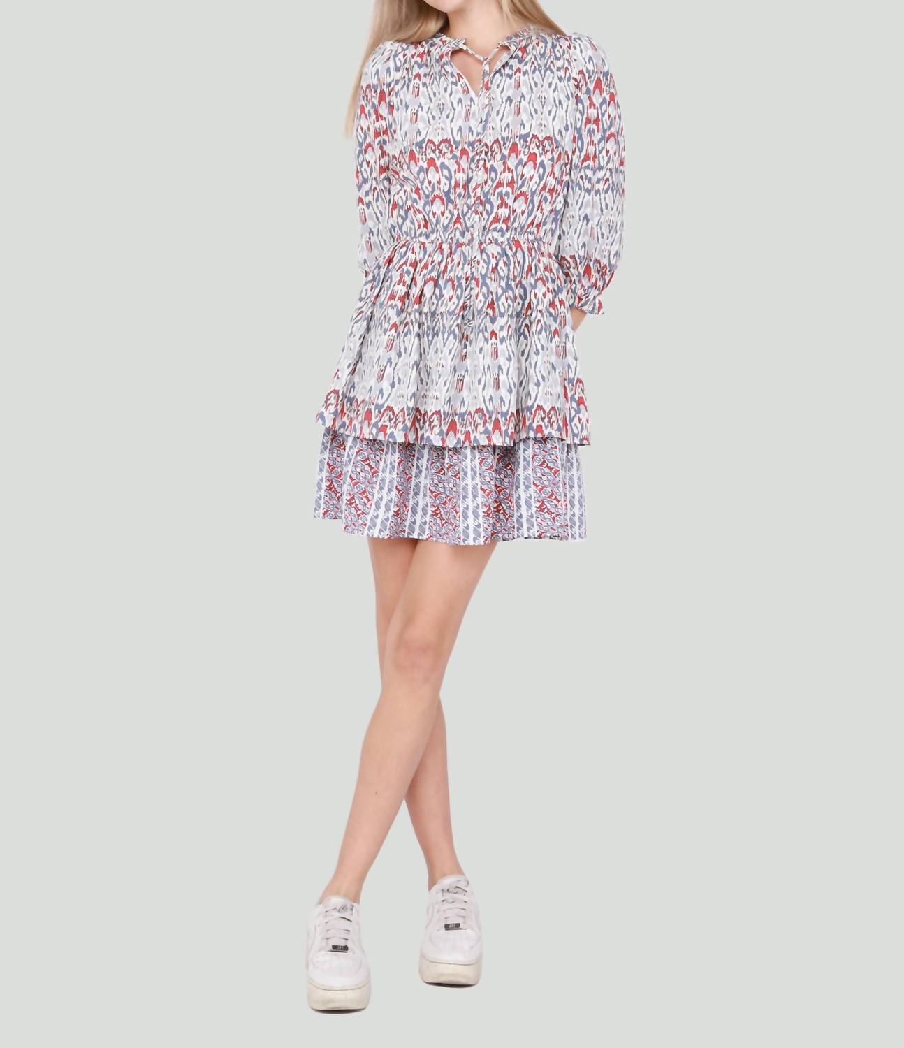 Black Tape - Ikat Smocked Mini Dress