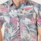 Camisa O'Neill Sessions Modern Fit com estampa tropical masculina, preta, tamanho GG