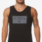 Camiseta regata masculina O'Neill com logotipo, preta, tamanho extragrande