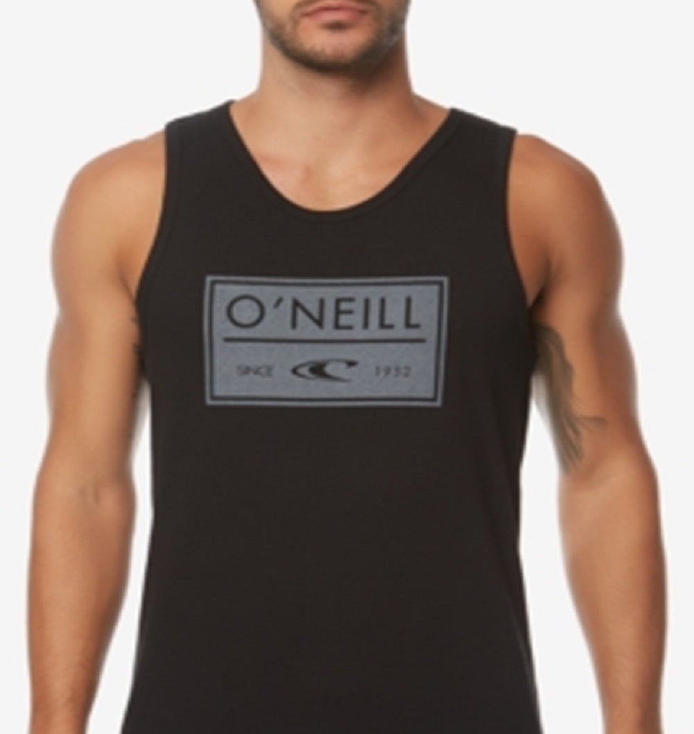 Camiseta regata masculina O'Neill com logotipo, preta, tamanho extragrande