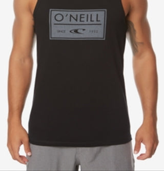 Camiseta regata masculina O'Neill com logotipo, preta, tamanho extragrande