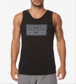 Camiseta regata masculina O'Neill com logotipo, preta, tamanho extragrande