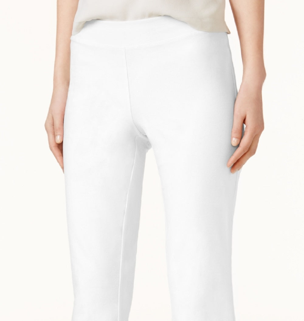 Calça Eileen Fisher Feminina Lavável Crepe Slim Leg Tornozelo Branca Tamanho Médio