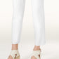 Calça Eileen Fisher Feminina Lavável Crepe Slim Leg Tornozelo Branca Tamanho Médio