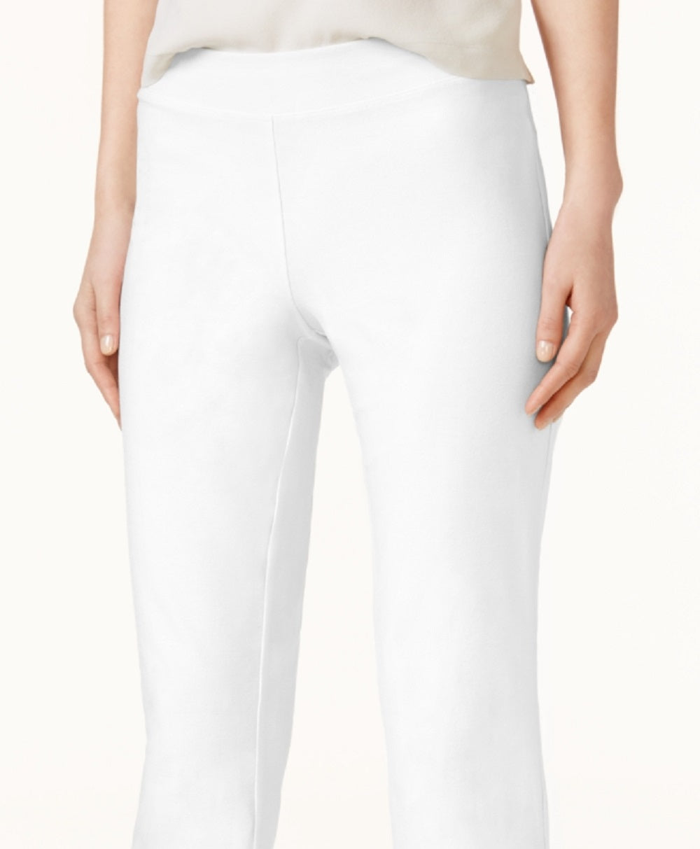 Calça Eileen Fisher Feminina System Lavável Crepe Slim Leg Tornozelo Branca Tamanho Grande