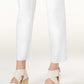 Calça Eileen Fisher Feminina System Lavável Crepe Slim Leg Tornozelo Branca Tamanho Grande