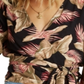 Top curto Billabong Love Wrapped feminino, preto, tamanho grande