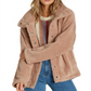Jaqueta de pele sintética Billabong Cozy Days feminina, bege, tamanho médio