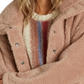 Jaqueta de pele sintética Billabong Cozy Days feminina, bege, tamanho médio